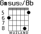 Gmsus2/Bb for guitar - option 4