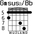 Gmsus2/Bb for guitar - option 5