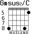 Gmsus2/C for guitar - option 3