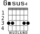 Gmsus4 for guitar - option 2