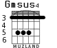 Gmsus4 for guitar - option 4