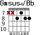 Gmsus4/Bb for guitar - option 4