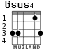 Gsus4 for guitar - option 1