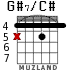 G#7/C# for guitar