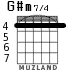 G#m7/4 for guitar - option 1