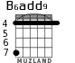 B6add9 for guitar - option 1