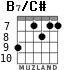 B7/C# for guitar - option 2
