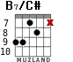 B7/C# for guitar - option 3