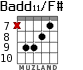 Badd11/F# for guitar - option 3
