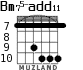 Bm75-add11 for guitar - option 6
