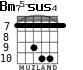 Bm75-sus4 for guitar - option 5