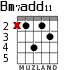 Bm7add11 for guitar - option 3