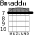 Bm7add11 for guitar - option 4