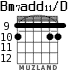 Bm7add11/D for guitar - option 4