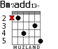 Bm7add13- for guitar - option 3