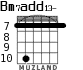 Bm7add13- for guitar - option 7