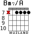 Bm7/A for guitar - option 6