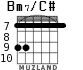 Bm7/C# for guitar - option 3
