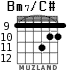 Bm7/C# for guitar - option 4