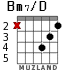 Bm7/D for guitar - option 2
