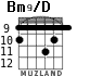 Bm9/D for guitar - option 3
