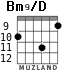 Bm9/D for guitar - option 1