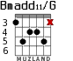 Bmadd11/G for guitar - option 3