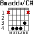 Bmadd9/C# for guitar - option 3