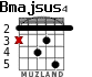 Bmajsus4 for guitar - option 3