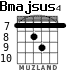 Bmajsus4 for guitar - option 4