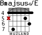Bmajsus4/E for guitar - option 5