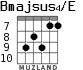 Bmajsus4/E for guitar - option 7