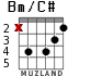 Bm/C# for guitar