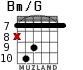 Bm/G for guitar - option 4