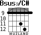 Bsus2/C# for guitar - option 3