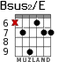 Bsus2/E for guitar - option 6