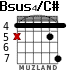 Bsus4/C# for guitar - option 4