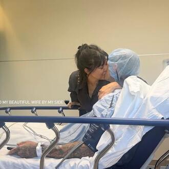 Travis Barker Hospitalised, Supported by Kourtney