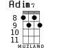 Adim7 for ukulele - option 3
