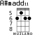 A#madd11 for ukulele