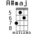 A#maj for ukulele - option 4