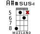 A#msus4 for ukulele - option 10