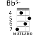 Bb5- for ukulele - option 6