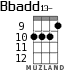 Bbadd13- for ukulele - option 4