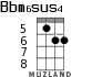 Bbm6sus4 for ukulele - option 3