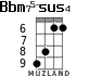 Bbm75-sus4 for ukulele - option 4