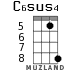 C6sus4 for ukulele - option 4