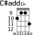 C#add13- for ukulele - option 5