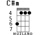 C#m for ukulele - option 3