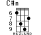 C#m for ukulele - option 6